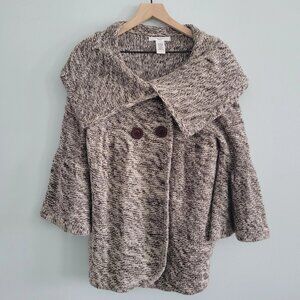 Vertigo Paris Mohair Wool Blend Gray Cardigan Womens Size Large Pockets